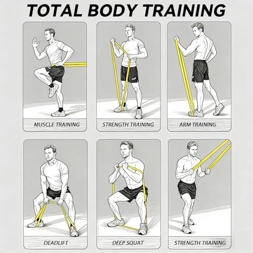Resistance Bands, 5 Pack Pull-up Bands, Fabric Resistance Bands for Legs, Workout Bands, Exercise Bands Set for Fitness, Working Out, Body Stretching, Physical Therapy