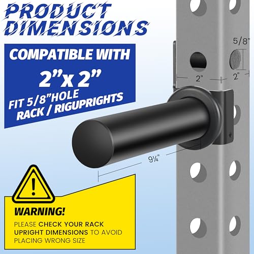 EVERYMATE Power Rack & Squat Rack Attachments Olympic Weight Plate Holder – Fits 2x2,2.3x2.3,3x3 Inch Tubes, 1" or 5/8" Hole – Bumper Plate Storage - color: For 2x2 Rack with 5/8" Hole (4 Pack)