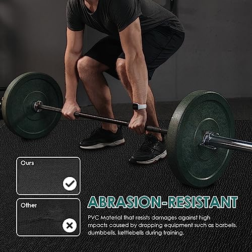 Large Exercise Mat, 8' x 6'/8' x 4'/6' x 4' Extra Durable Workout Mats for Home Gym Flooring, High-Density Gym Mats Cardio Mat for Jump Rope, MMA, Stretch, HIIT, Shoe-Friendly, Non-Slip, Non-Toxic - size: 8mm