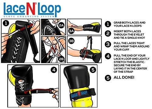 Lace N Loop Straps (Pair) - Lace-Up Boxing Glove Converter - color: Patriotic