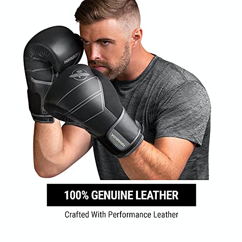 Hayabusa S4 Leather Boxing Gloves for Women & Men - color: Black, size: 14 oz