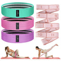 Fabric Resistance Bands for Working Out, Fabric Booty Bands for Legs and Butt with Stretching Strap Included, Non-Slip Glute Bands for Yoga Pilates Home Fitness