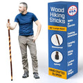 Handmade Wooden Walking Cane for Men Women Seniors with Genuine Leather Wrist Strap for Hiking, Walking and Outdoor Trekking - Made in USA - size: 55" - Large Adult, style: Twistik