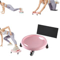 Ab Roller Wheel, Women's Multifunctional Abdominal Wheel Board with Mat,360° Rotating,for Home Gym, Full Body Fat Burning & Abdominal Training - Portable Fitness for Women - color: Pink