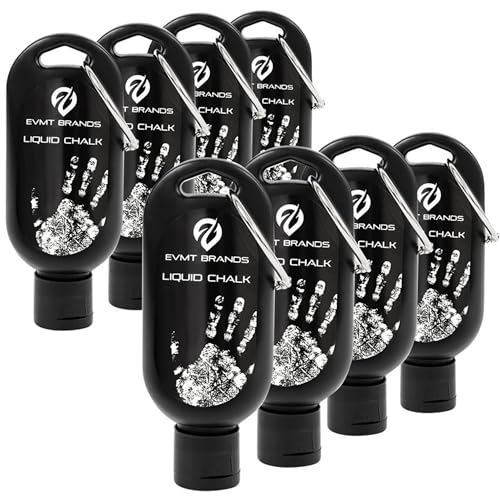 EVMT Brands Liquid Chalk, Mess Free Gym Chalk for Weightlifting, Gymnastics, Rock Climbing, Dancing. Sweat Resistant and Long Lasting for Stronger Grip. - color: A1-8pk Cl