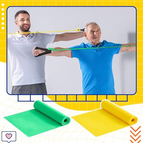 2 Pcs Resistance Band with Handles Chair Exercise Equipment for Seniors Physical Therapy Band Gifts for Elderly Women Rehab, Physical, Grandma, Grandpa - color: black