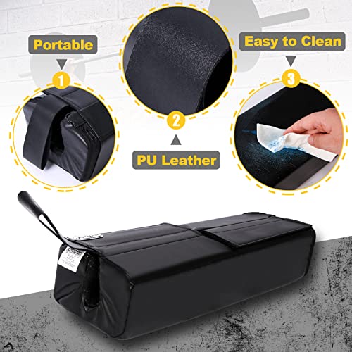 POWER GUIDANCE Square Hip Thrust Pad Barbell Squat Pad Protective Pad for Barbell Bench Press, Barbell Hip Thrusts, Weight Lifting, Squats, Lunges - Fit Standard and Olympic Bars - color: Black