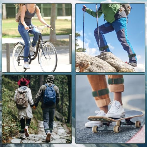 Elastic Ankle Straps Cycling Pant Leg Straps Adjustable Safety Band Boot Blousers for Climbing Fishing Outdoor Sport - color: army green