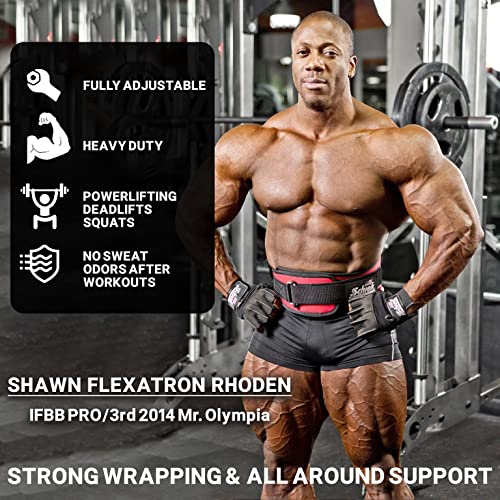 Schiek Sports 2006 Nylon 6" Weight Lifting Belt - Support Belt for Power Lifting - color: Red, size: Large