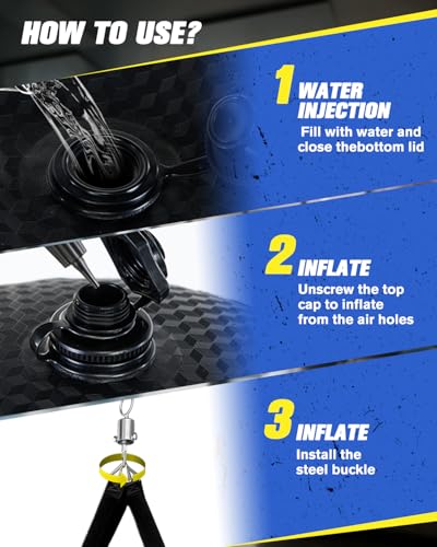 Water Punching Bag 4FT Heavy Bag for Boxing - Adjustable Weight (60 to 120 lbs) with Anti-Leak Design, Heavy-Duty Aqua Training Bag for Adults - color: Diamond Black