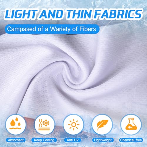 Coume 20 Pcs 4th of July Cooling Towel Bulk for Neck Face 40 x 12 Inch Double Layer Microfiber Soft Breathable Sport Red White Blue Towel for 250th Anniversary Patriotic Decor, Moisture Wicking Cold