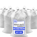 DURASACK Heavy Duty Sandbags with Ties, 14x26, Empty, White, 18000 Count | Woven Polypropylene Sandbags for Flood Control with 1600 Hours of UV Protection, 50 lbs Capacity - color: White, size: 18,000 Sandbags