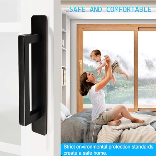 Self-Stick Adhesive Cabinet Handles - 6" Stainless Steel No-Drilling Easy Installation Handles for Cabinet Door Window Drawer & Refrigerator Microwave| Square Black 2Pack - color: Square Black, size: Small (5.83")