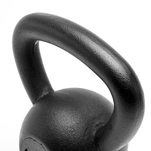 Powder Coated Solid Cast Iron Kettlebell Weights Set 5lb to 45lb Various Combination - color: B-Black(5+10+15)lb