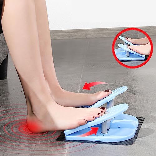 BRRNOO Foot Stepper Machine Mini Stepper Trainer Reinforced Nylon Quiet Folding Under Desk Leg Workout Trainer Ergonomic Design Lightweight Compact for Home Office Use - color: Light Blue