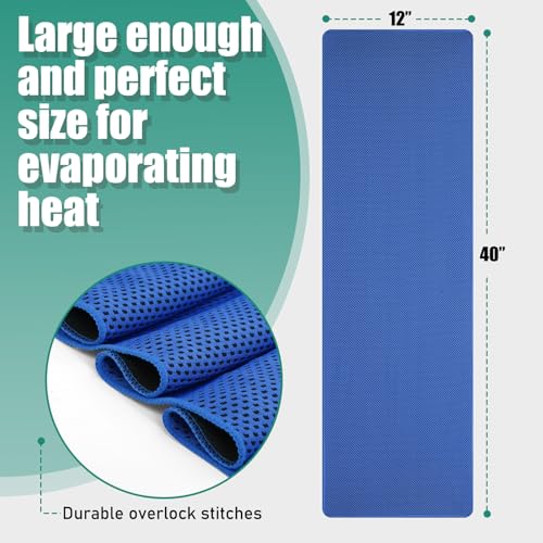 Cooling Towels Pack of 30, 40"*12" Neck Cool Towel Bulk, Cold Towels for Neck and Face, Cooling Rags Sports Towel for Hot Weather, Running, Soccer, Yoga, Gym, Golf - color: 5darkblue/5grey/5green/Darkgrey/5red/5purple