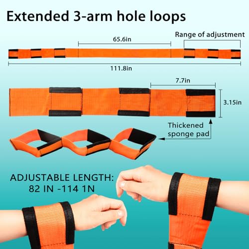 Moving Straps Upgrade Width, 2-Person Lifting and Moving System with Cotton Gloves, Lifting Wrist Straps for Moving Appliances, Furniture, Support up to 800lbs