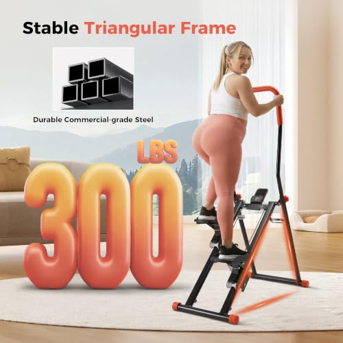 Stair Stepper for Home Gym,2.0 Stair Climber with 3-Level Adjustable Resistance&2 Incline,Extra-Wide Non-Slip Pedals - color: Black, size: 2.0