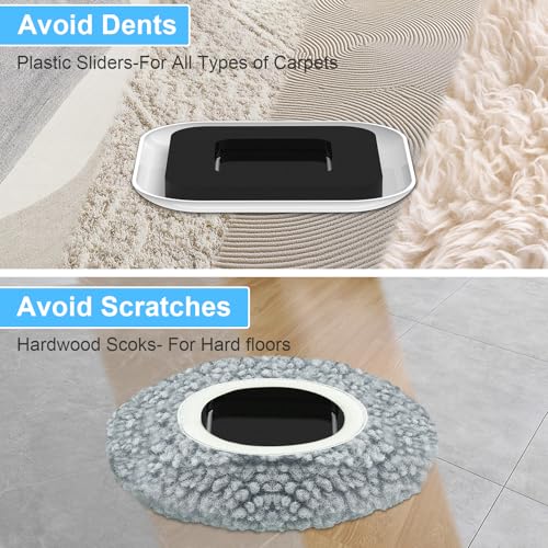 New Upgrade Furniture Sliders: Multi-Surface 3-in-1 Furniture Movers Slider | Heavy Moving Pads with 8PCS 4.3" Carpet Sliders + 4PCS Hard Floor Socks + 1 Lifter - Protect Floor and Easily Move Furniture - size: 4.3in 8+4+1Pack