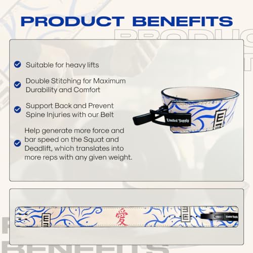 Anime Lever Belt - Weight Lifting Belt, Heavy Duty Powerlifting Weightlifting Gym Belt for Deadlifts Squats Back Support, BGR - size: Medium