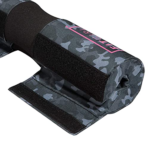 FITGIRL - Squat Pad and Hip Thrust Pad for Leg Day, Barbell Pad Stays in Place Secure, Thick Cushion for Comfortable Squats Lunges Glute Bridges, Olympic Bar and Smith Machine - color: Camo (Deluxe)