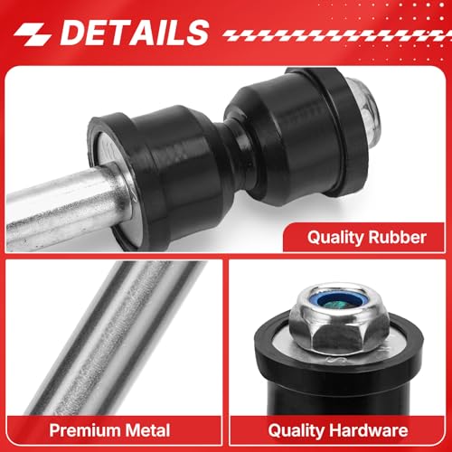 K700538 Front Stabilizer Sway Bar End Links for 2007-2016 Chevy Silverado 1500 Avalanche Tahoe Suburban/Cadillac Escalade/GMC Sierra Yukon K700432 - color: K700-432, size: Sway Bar Links