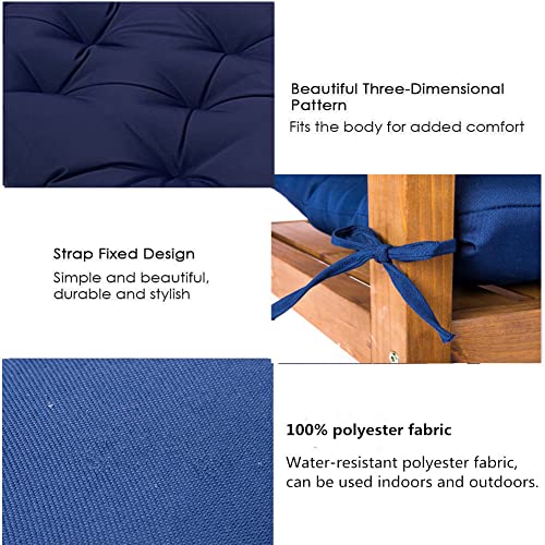 SEAHOME Indoor/Outdoor Bench Cushion,Waterproof Swing Seat Cushion,Outdoor Chair Cuhion,for Lounger Garden Furniture Patio Loveseat (47.2'' x 19.7'', Red) - color: Red, size: 47.2" x 19.7"