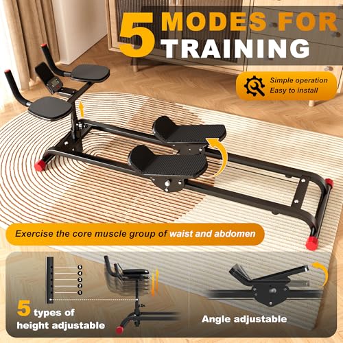 Spine Twist and Stretch Trainer Abdominal Machine for Home Gym Workout | Crawler with Counter for Muscle Training and Leg Stretching and Core Activation