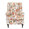 CRFATOP 2 Piece Stretch Wingback Chair Cover Printed Wing Chair Slipcovers Spandex Fabric Wingback Armchair Covers with Elastic Bottom for Living Room Bedroom Wingback Chair,C18 - color: Color C18
