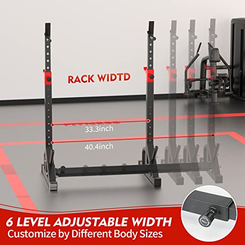 FONBEAR Adjustable Squat Rack, Barbell Rack, Bench Press 550 LBS Max Load Multi-Function Home Gym Weight Lifting Dumbbell Racks Stands - Great for Beginners and Professional Use