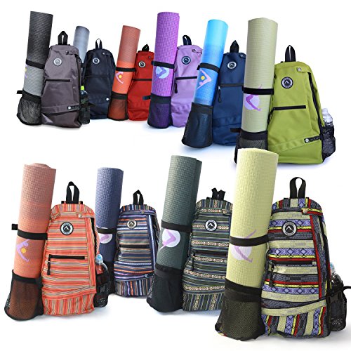 AURORAE Yoga Mat/Gym/Pickleball Cross-body Sling Back Pack. Mat sold separately - color: Blue