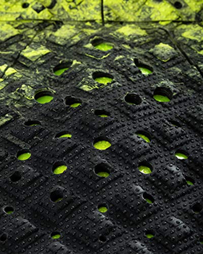 Creatures of Leisure Ethane Ewing Lite Pin Tail Ecopure Traction Pad, EcoPure Organic Additive, 8mm Teardrop Wide Arch Bar - color: Black Fade Lime