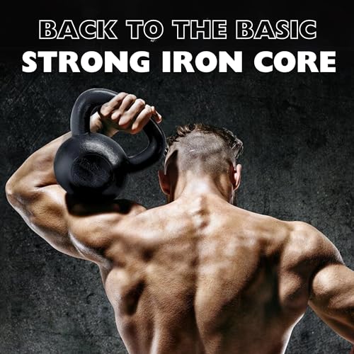Yes4All Kettlebell Sets, 5 - 10 - 15 - 20 - 25 - 30 LB Cast Iron Strength Training Kettlebells, Wide Handles & Flat Bottom, Multi-Level from Beginners to Pros for Strength Training & Home Gym - color: H. 5 - 10 - 15 - 20 - 25 - 30 lbs
