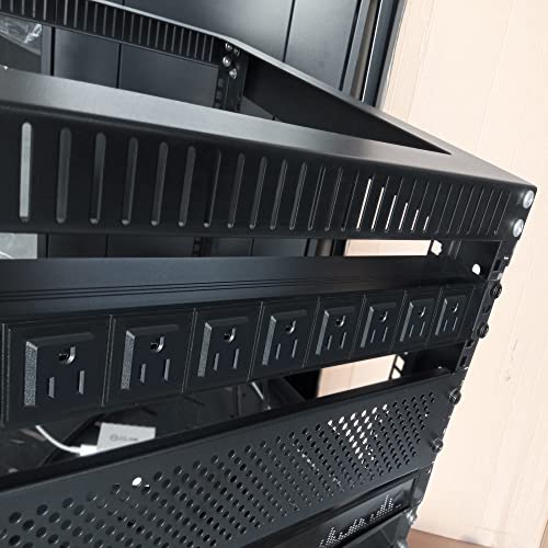 RIVECO 2U Vented Blank Panels for Rack & Cabinets Front Cover Panel 19-Inch Server & Network Rack Mount 2PCS Black - size: 2U