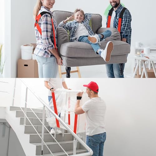 Ytonet Moving Straps, Lifting Straps for Move Furniture, 2-Person Shoulder Lifting and Moving System for Appliances, Mattresses, Heavy Objects up to 800lbs, Furniture Strap Round Sling, Orange - size: 120 inches
