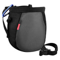 Rhino Valley Climbing Chalk Bag, No Leak Drawstring Chalk Bag with Adjustable Belt, Carabiner Clip and Zippered Pockets Chalk Bag for Rock Climbing, Cross Fit, Weight Lifting & More - color: Black/Gray