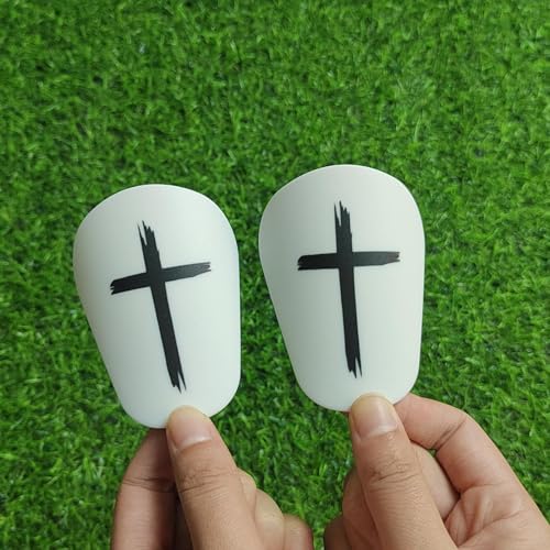 TOMIYO Mini Shin Guards Soccer,Small Extra Small Protective Equipment Pads | Small Tiny ShinGuards Kids Ages 4-6 Calf Protective Gear Fixed Straps and Socks, Light Soft EVA Reduce Impact for Player - color: White Base Cross, size: X-Small