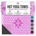 Clever Yoga Hot Yoga Mat Towel – Non-Slip Grip for Hot Yoga, Sweat Absorbent, Honeycomb Silicone Grip, Stays Flat – Ideal for Pilates, Travel, Washable & Lightweight - Lilac - color: Lilac
