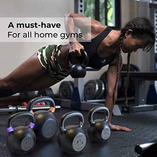 Kettlebell Made for CrossFit & Gym Workouts - Real Cast Iron for Strength Training by Nordic Lifting