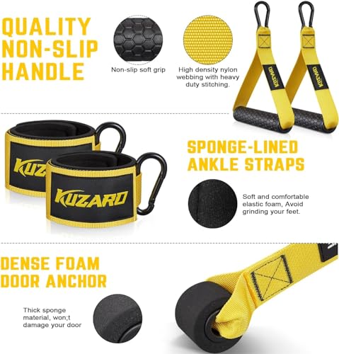KUZARO Heavy Resistance Bands for Working Out, 300lbs/360lbs Heavy Exercise Bands with Handles, Resistance Bands for Men, Weight Bands Set for Muscle Training, Strength, Yoga, Home Workout Equipment - style: 360lbs
