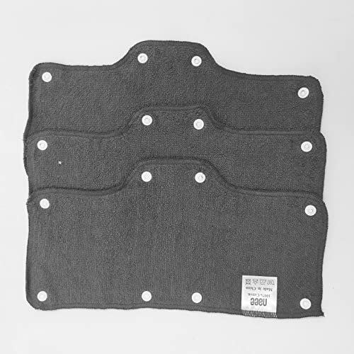 Dark Gray Sweatband for Hard Hat Washable Velvet Terry Cotton Hard Hat Liner NAEE snap on (6pcs) - color: Dark Gray