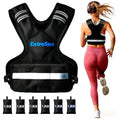 ExtreSpo Adjustable Weighted Vest for Women and Men, 4-10lb/11-20lb/20-32lb Weight Vest with 6 Ironsand Weights, Body Weight Vest Exercise Set with Reflective Strip for Strength Training and Workout