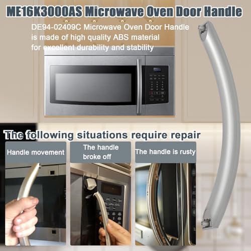 ME16K3000AS Compatible with Samsung Microwave Door Handle, Replace for Samsung DE94-02409c, SMH1611SE, Microwave Oven Replacement Parts - style: ME16K3000AS