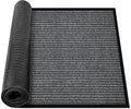 MYFAMIREA Commercial Floor Mat 4' x 10' Extra Large Front Door Industrial Rug Heavy Duty Brush Step Entrance Mat Weather Utility Rug with Non Slip Rubber Backing Low Profile for Entryway,Charcoal Grey - size: 4 x 10 Feet
