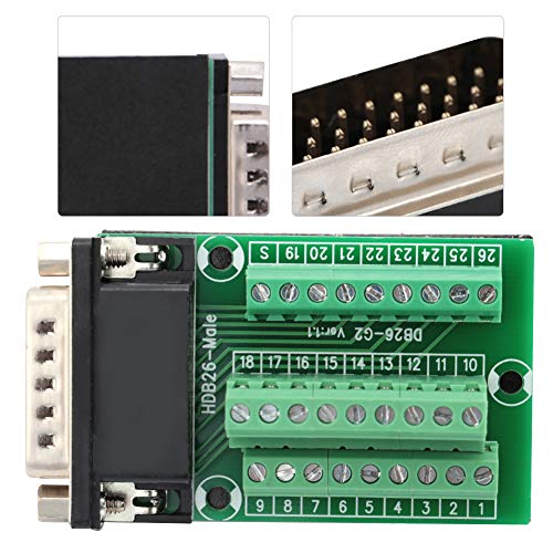 26 Pin DB26 D-SUB Male Adapter to PCB Terminal Module Board Connector with Insulating Mat