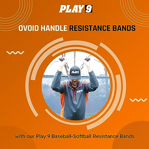 Play 9 Sports Resistance Exercise Bands Baseball Activation Elastic Training Athletes Equipment Bands - color: Ovoid - Black, style: Adult Closed Grip