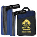 Wise Owl Outfitters Microfiber Camping Towel - Quick Dry Towel for Travel, Backpacking, Hiking, Beach, Gym & Yoga - Compact, Fast Drying & Lightweight - color: Royal Blue, size: X-Large (30x60) + Washcloth (12x24)