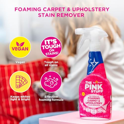 The Pink Stuff Miracle Foaming Carpet & Upholstery Stain Remover, 16 Fl Oz - size: 16.9 Fl Oz (Pack of 1)