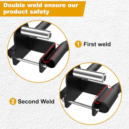 Kipika Power Rack Attachment for 5/8" & 1" Holes - Heavy Duty Home Gym Equipment for 2x2 or 3x3 Squat Rack, Adjustable and Easy to Install - color: For 3" x 3" Squat Rack with 5/8" or 1" Hole