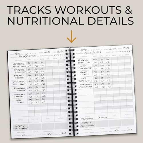 ZICOTO Ultimate Workout Journal - Complete Fitness Training Planner for Men and Women - Track PRs, Build Muscle & Dominate Your Workouts - Essential Gym Gear Accessories for Serious Weight Lifters - color: Black
